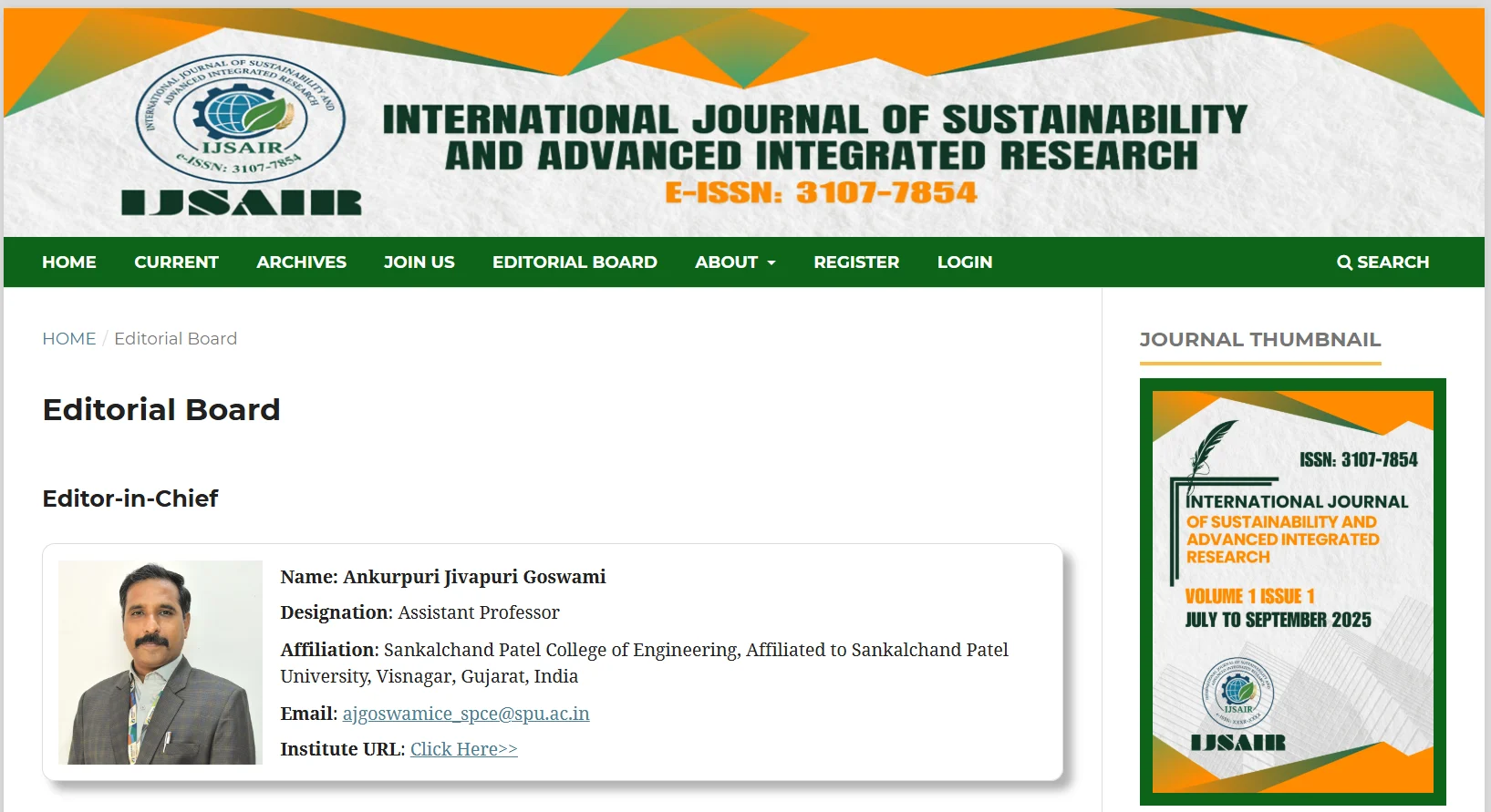 IJSAIR website screenshot