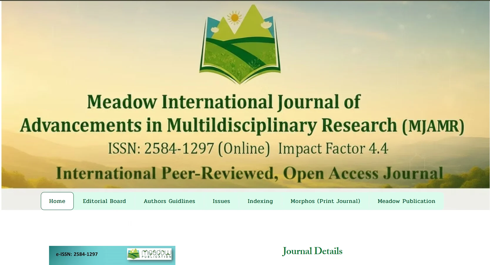 Meadow Journal website screenshot